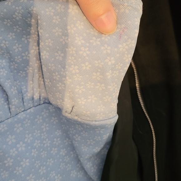 Bodycon Mini Dress | blue | floral | medium | Y2k Retro | Mesh Lace - Picture 15 of 15